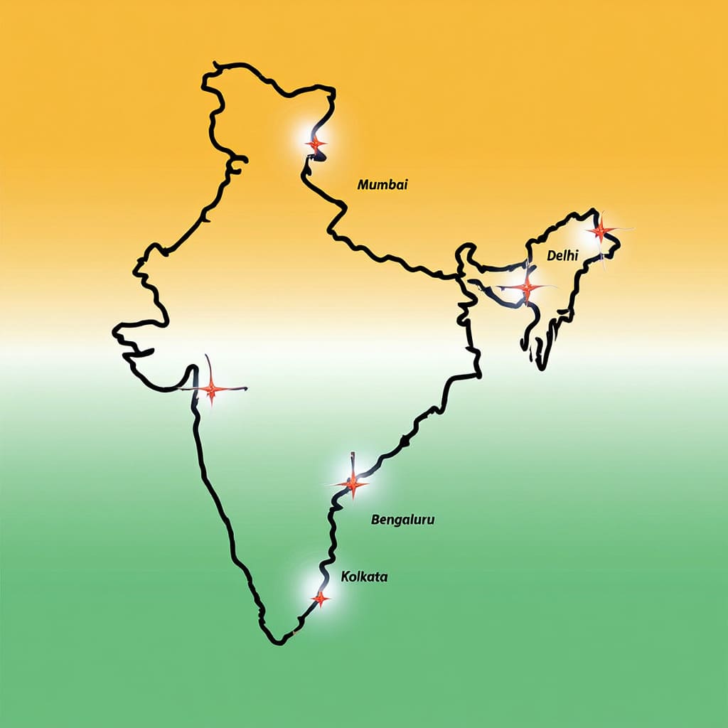 India Tournament Map